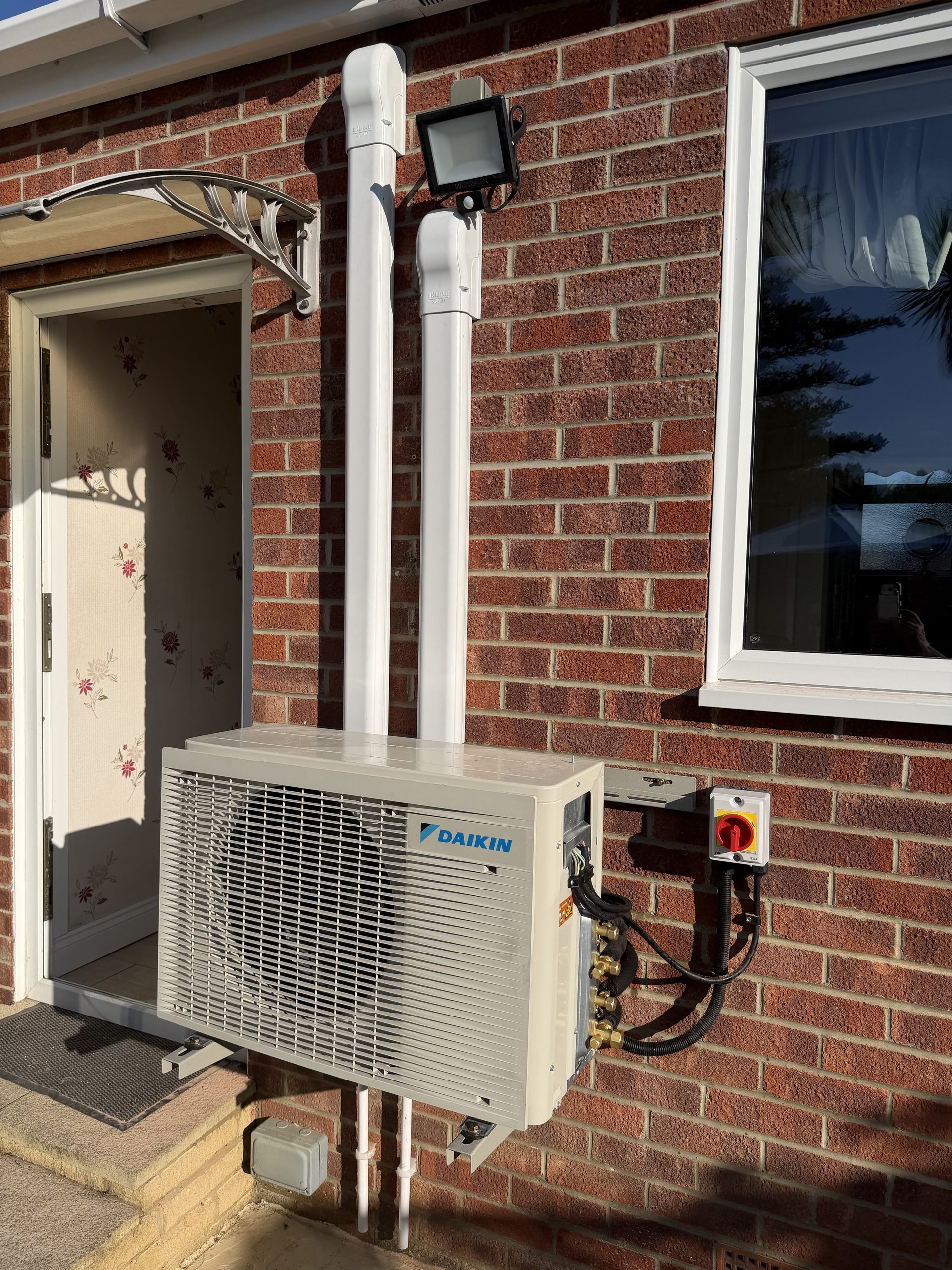 Daikin 5kW Multi Split air conditioning outdoor unit installed on an exterior wall, Poole