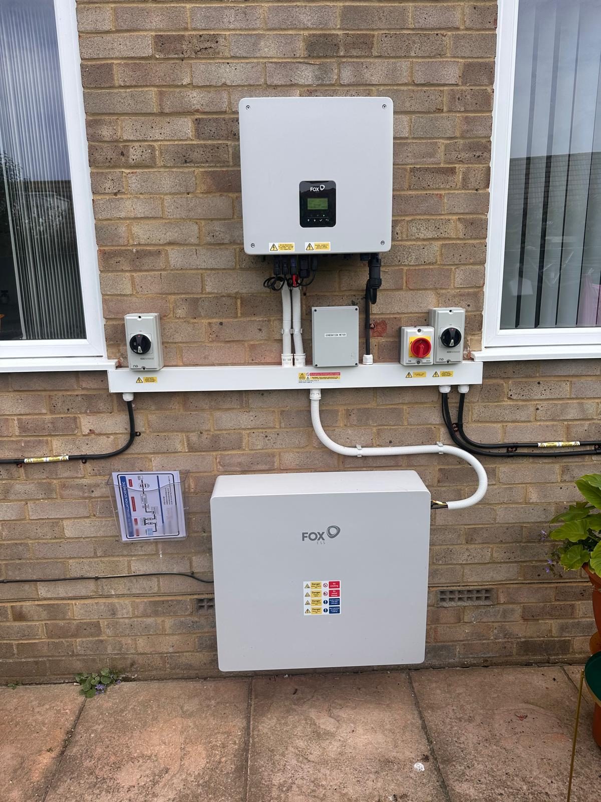 Home battery storage system installed by Electrical Exchange